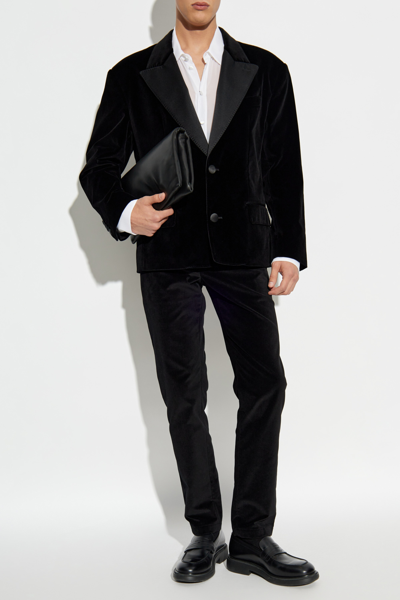 Tシャツ・カットソー Dolce & Gabbana FW24 'Tuxedo' shirt (G5EN5TFU5U8 W0800) Gold fit tuxedo shirt in cotton poplin in White for Men